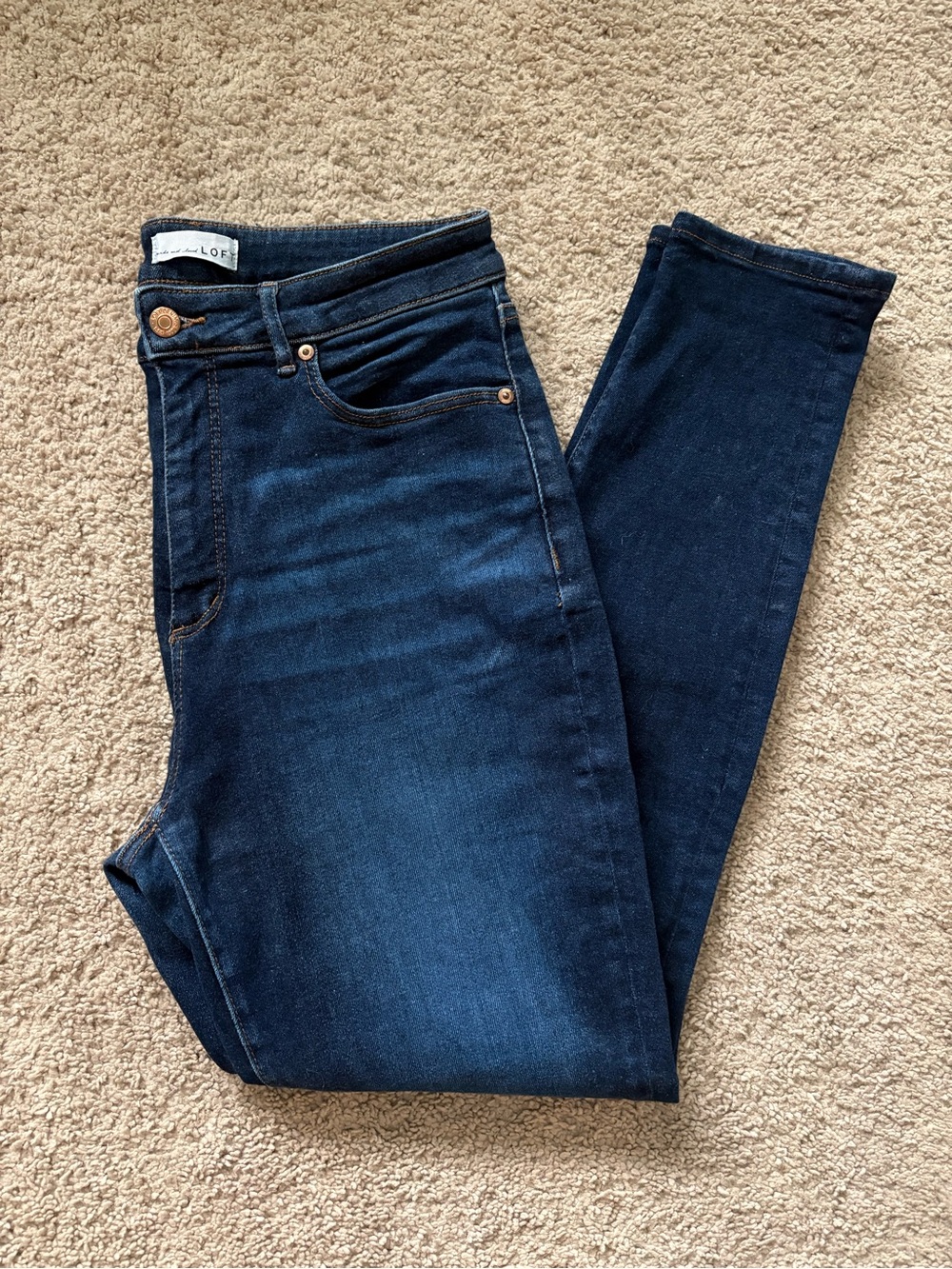 LOFT Dark Blue Skinny Jeans